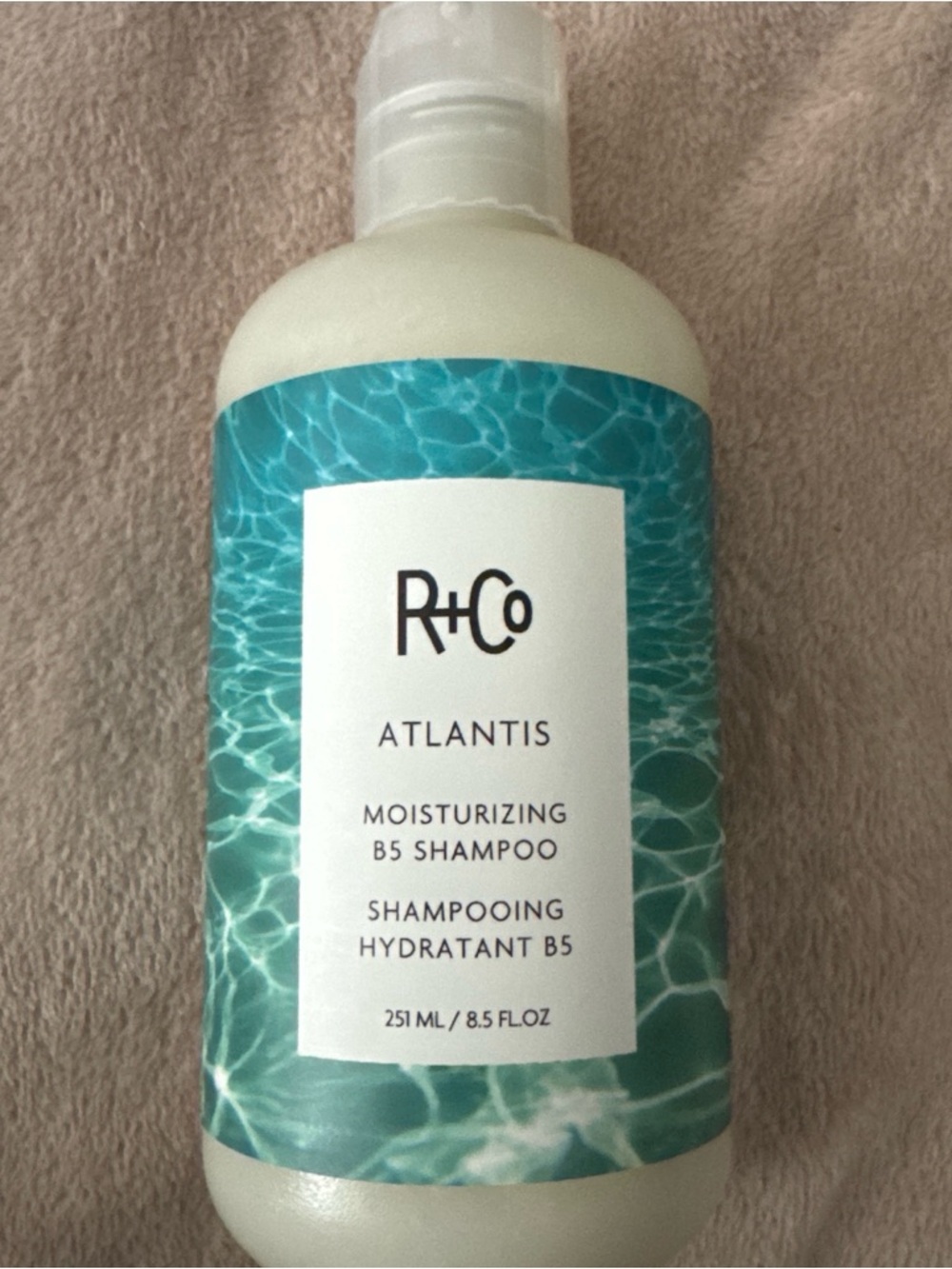 R+Co Atlantis Moisturizing B5 Shampoo - Aqua Teal Bottle